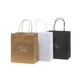 Artoz drei assortierte Geschenktaschen mit Schriftzug Für dich