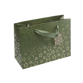 Artoz Pure Shopper M Geschenktasche Stern grün 27 × 20 × 11 cm