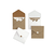 Artoz Mini-Karten mit Couvert 6er-Set assortiert 50 × 50 mm