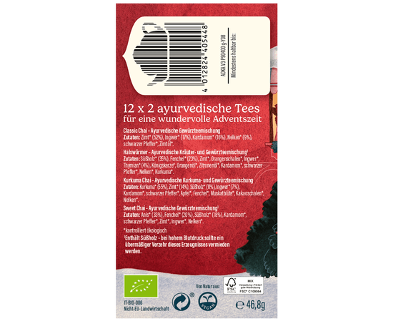 YOGI TEA Adventskalender mit 12 verschiedenen Teesorten