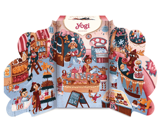 YOGI TEA Adventskalender mit Grüntee Kräutertee Gewürztee und Früchtetee