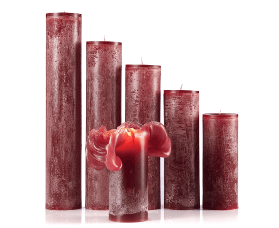Bika Candles Lotuskerze Weinrot vereist 22 cm hoch und 7 cm Durchmesser