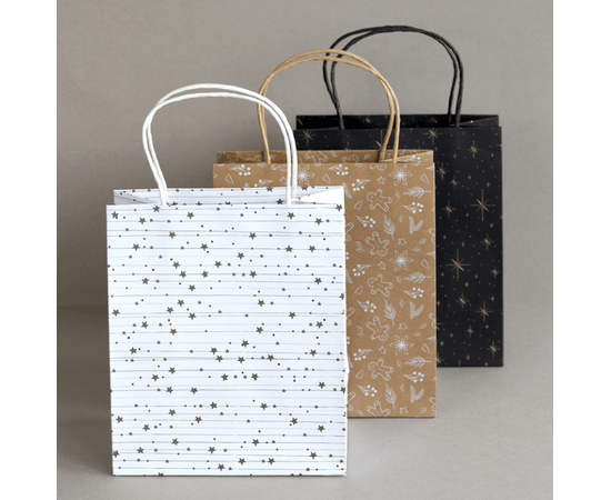 Artoz drei assortierte Basic Geschenktaschen aus Papier